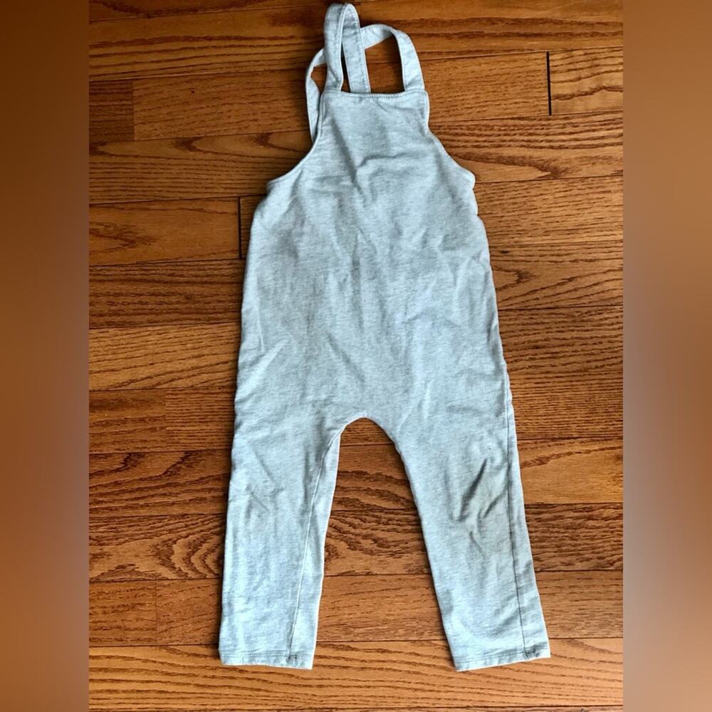 Nordstrom Grow With Me Adjustable Organic Cotton Gray Overalls Boy’s Size S - Picture 8 of 8